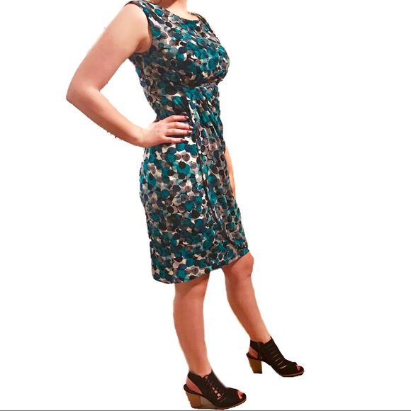 Connected Apparel NWT Sleeveless blue/Grn Dress 6 - Picture 3 of 4